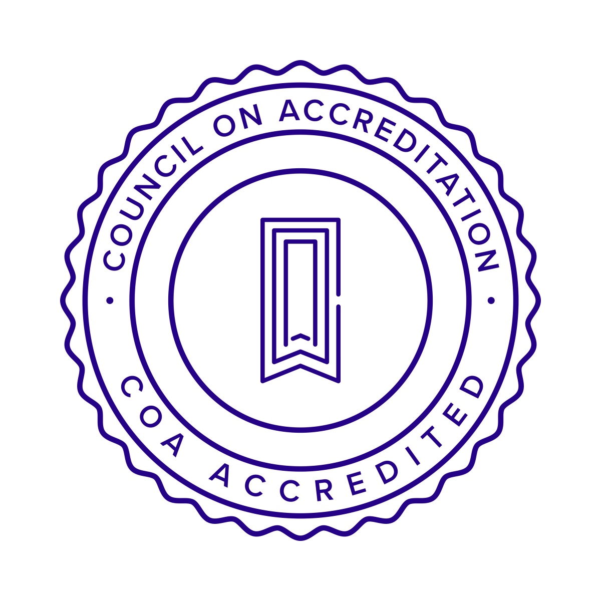 "Council on Accreditation" COA Accredited logo